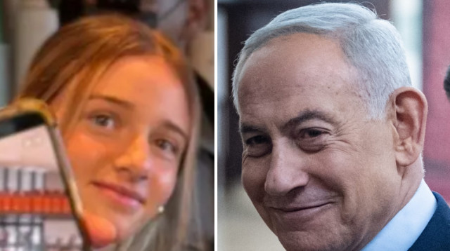 בנימין נתניהו ועובדת בית הקפה (צילום: מימין לשמאל: חיים גולדברג, צילום מסך מתוך X)