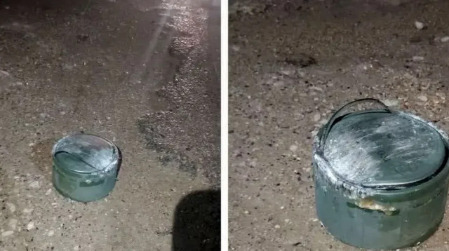 הפחיות החשודות באיראן (צילום: רשתות ערביות)