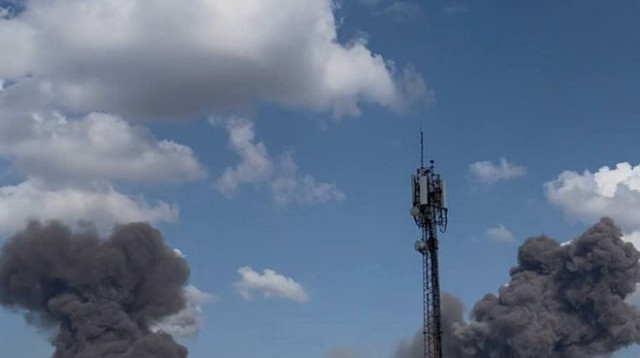 תקיפה במתקן המים הכבדים באראכ (צילום: רשתות חברתיות באיראן)