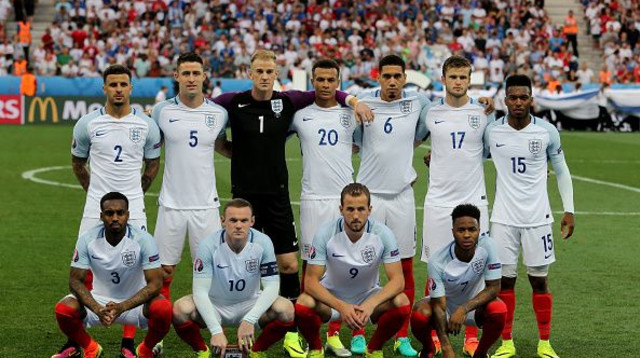 שחקני נבחרת אנגליה ביורו 2016 (צילום: Richard Sellers/Allstar)