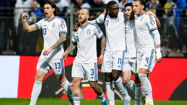 שחקן נבחרת איטליה, מואיז קן חוגג (צילום: רויטרס)