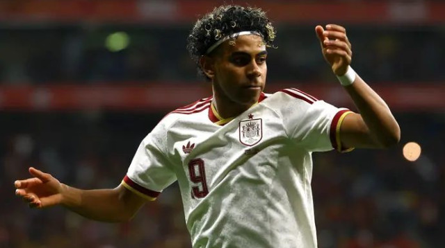 לאמין ימאל מול מצרים (צילום: רויטרס)