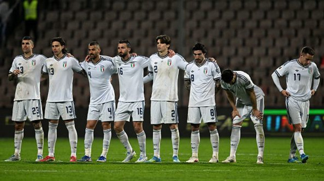 שחקני נבחרת איטליה בפנדלים (צילום: Gettyimages)