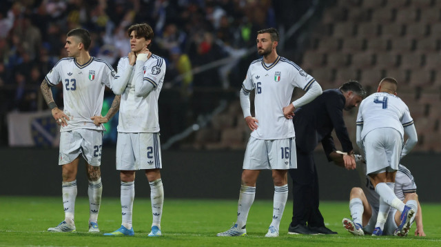 נבחרת איטליה מאוכזבת (צילום: GettyImages)