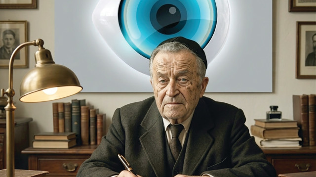 האח הגדול על רקע ש"י עגנון (צילום: AI)