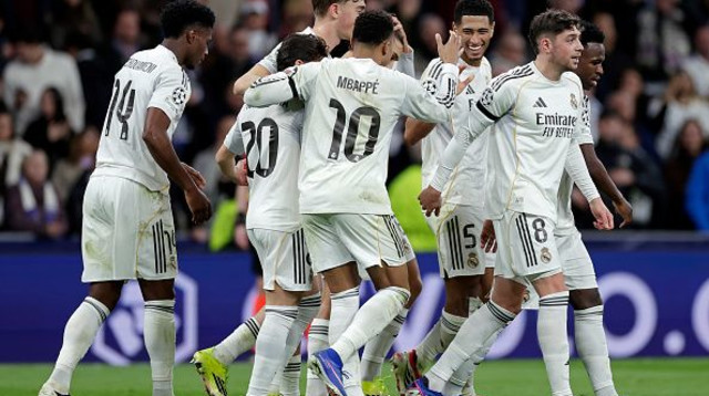 שחקני ריאל מדריד חוגגים (צילום: Gettyimages)