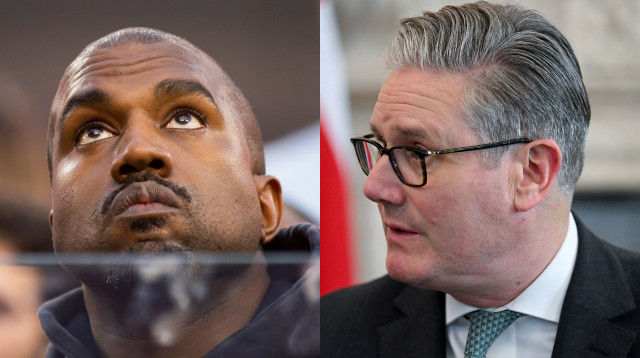 קיר סטארמר, קניה ווסט (צילום: רויטרס)