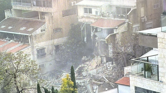 זירת נפילה בכרמל לאחר הירי מאיראן (צילום: שימוש לפי סעיף 27א')