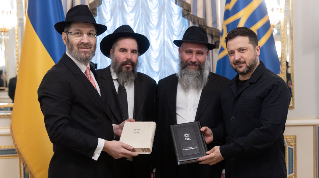 זלנסקי ורבני אוקראינה (צילום: יחצ)
