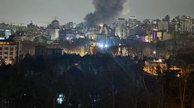 תקיפה בטהרן (צילום: רשתות ערביות)