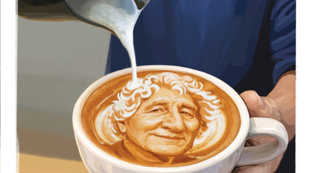 איור לטור של מאיר עוזיאל, "בריסטה" (צילום: איור: אופיר בגון)