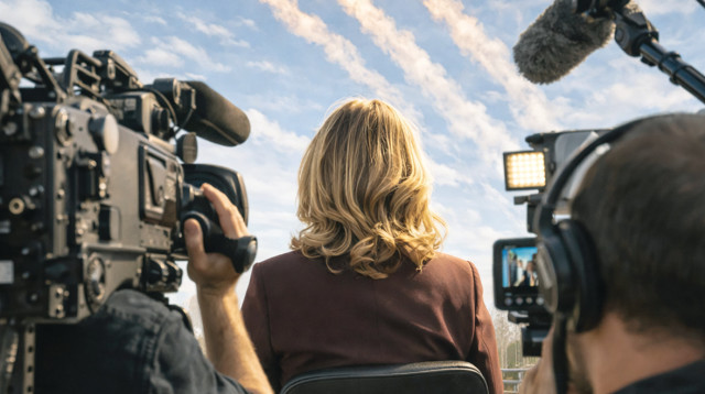 ריאיון בזמן מלחמה  (צילום: AI)