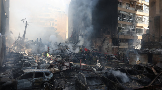 נזק בביירות מתקיפות צה"ל (צילום: רויטרס)