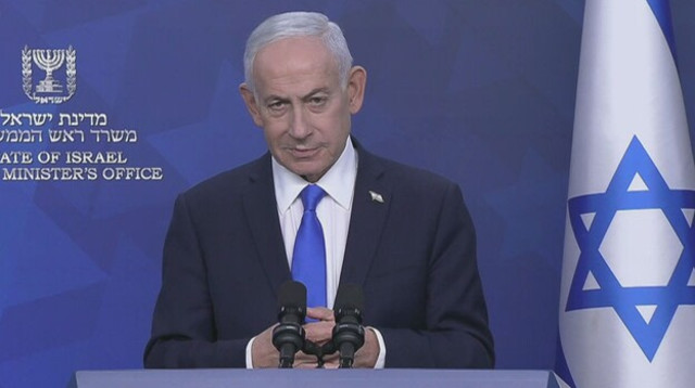 ראש הממשלה בנימין נתניהו בהצהרה לתקשורת (צילום: לע"מ)