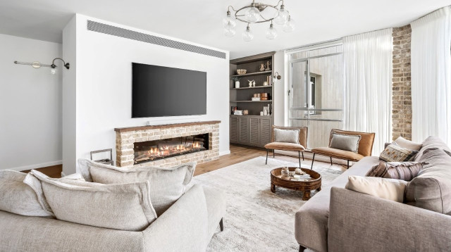 קמין, עיצוב הלל אדריכלות  (צילום: מאור מויאל, באדיבות אורטל קמינים)