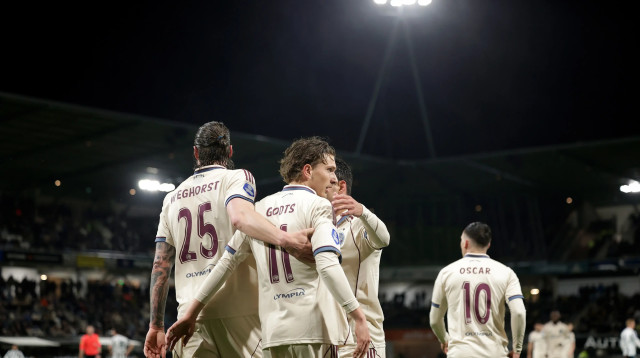שחקני אייאקס חוגגים (צילום: GettyImages, Soccrates Images)