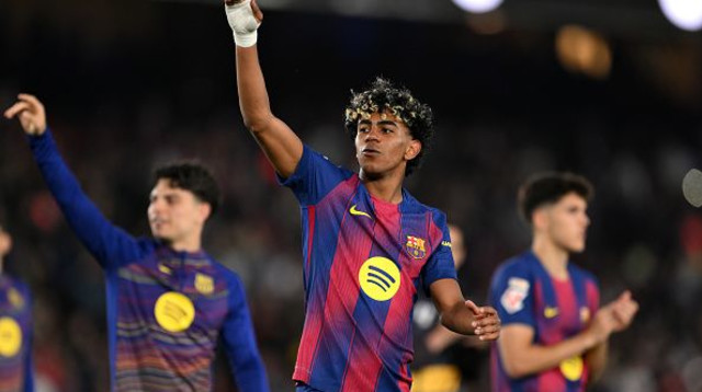 לאמין ימאל חוגג (צילום: Gettyimages)