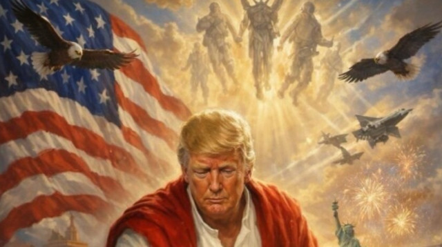 התמונה שפרסם טראמפ ברשת החברתית truthsocial (צילום: צילום מסך)