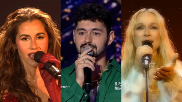 שרה אנגלס, נועם בתן, להקת "ונילה נינג'ה" (צילום: צילום מסך ערוץ 12, צילום מסך יוטיוב)