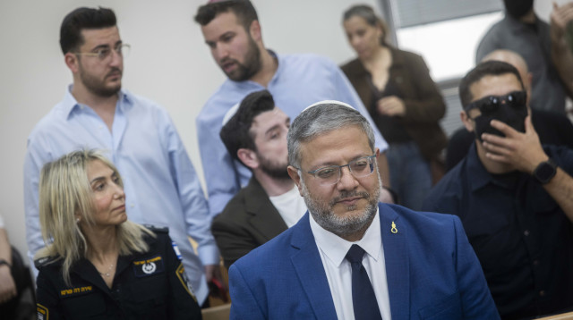 איתמר בן גביר בדיון בבית המשפט: עתירה בעניין קידומה של רותי האוסליך (צילום: חיים גולדברג, פלאש 90)