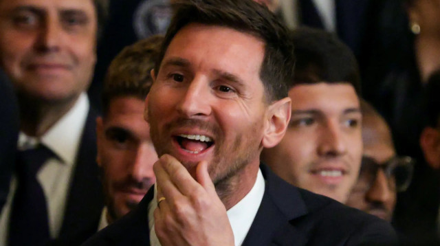 ליאו מסי בבית הנשיא טראמפ (צילום: GettyImages)