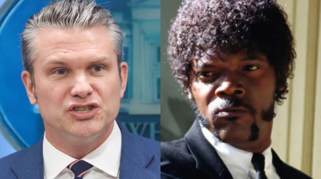 פיט הגסת', סמואל ל' ג'קסון בסרט "ספרות זולה" (צילום: באדיבות יס, גטי אימג'ז)