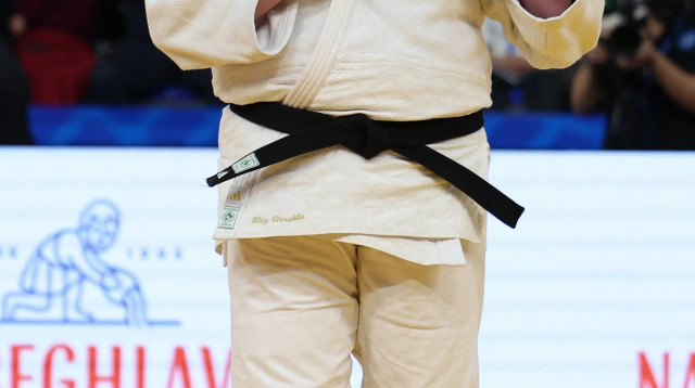 רז הרשקו ג'ודאית ישראלית, אלופת אירופה 2026 (צילום: GettyImages, GIORGI ARJEVANIDZE/AFP)