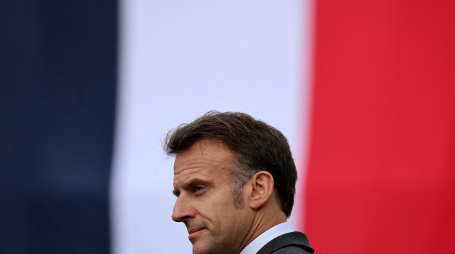 עמנואל מקרון (צילום: Ludovic Marin/Pool via REUTERS)