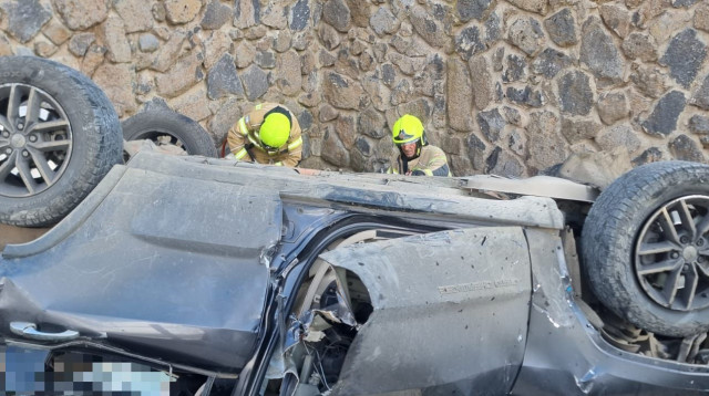 תאונת דרכים בגולן (צילום: כבאות והצלה לישראל)
