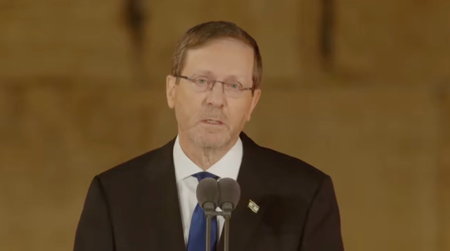 נשיא המדינה יצחק הרצוג (צילום: צילום מסך כאן 11)