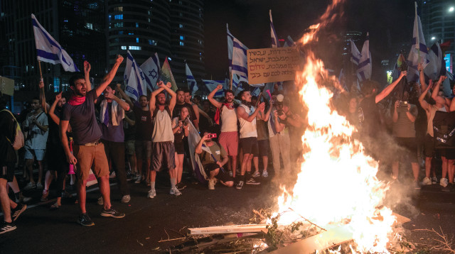 מחאה נגד הרפורמה המשפטית (צילום: מרים אלסטר, פלאש 90)