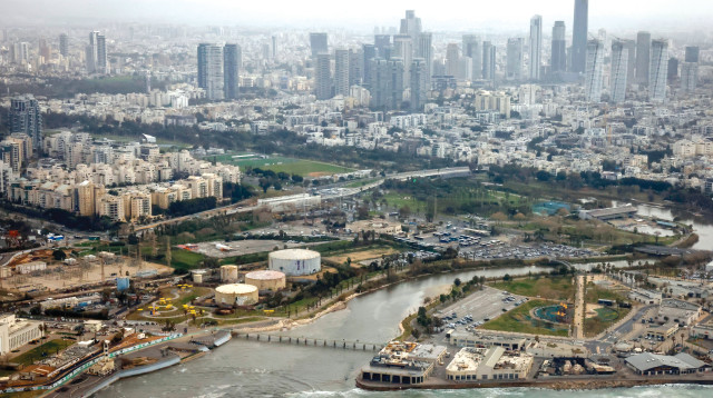 מבט אווירי על תל אביב (צילום: יוסי זמיר, פלאש 90)