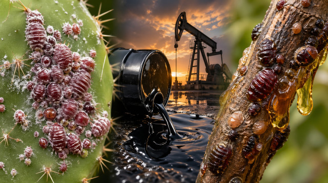 כנימות קוכיניאל, נפט וכנימות הלכה (צילום: AI)