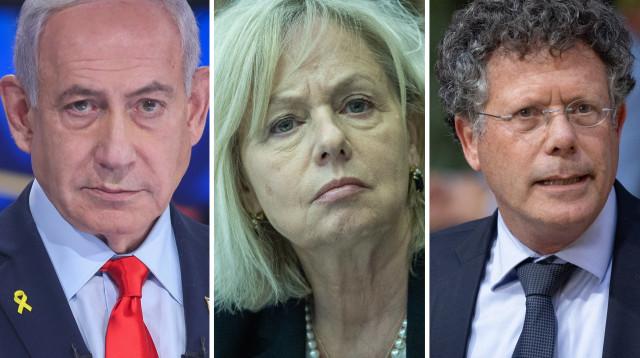 יצחק עמית, גלי בהרב-מיארה, בנימין נתניהו (צילום: פלאש 90)