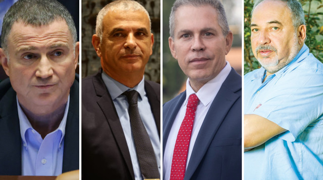 אביגדור ליברמן, גלעד ארדן, משה כחלון, יולי אדלשטיין (צילום: יוסי אלוני,שלומי יוסף,אסתי דזיובוב/TPS,נועם מושקוביץ, דוברות הכנסת)