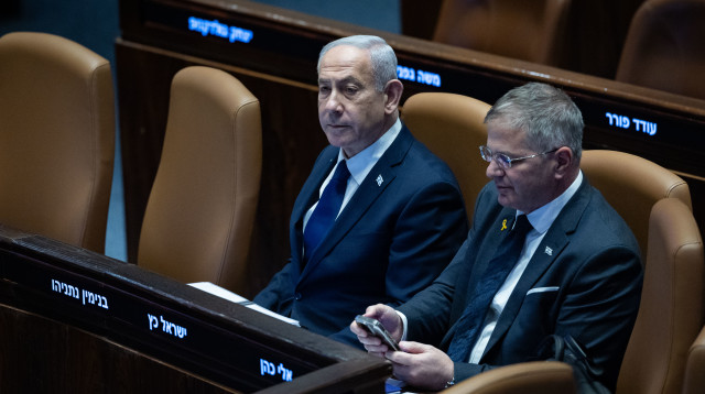 יואב קיש ובנימין נתניהו (צילום: יונתן זינדל פלאש 90)