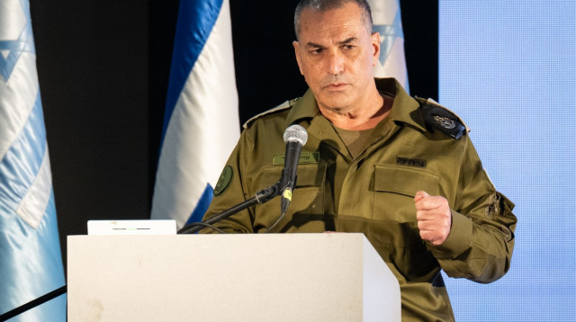 הרמטכ"ל אייל זמיר בכנס עדכון מבצעי למפקדי צה"ל (צילום: דובר צה"ל)