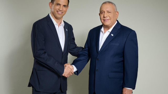 גדי איזנקוט, שאול מרידור (צילום: דוברות מפלגת ישר)
