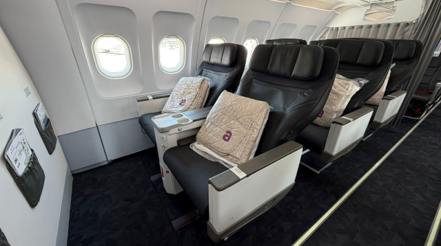 מחלקת ביזנס במטוס A320 (צילום: דוברות ארקיע)