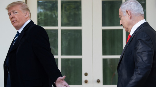 בנימין נתניהו, דונלד טראמפ (צילום: SAUL LOEB/AFP via Getty Images)