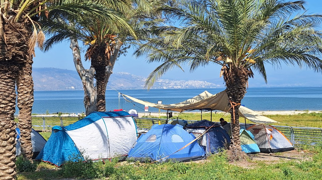 נופשים בכינרת (צילום: אושרי בן דור, איגוד ערים כינרת)