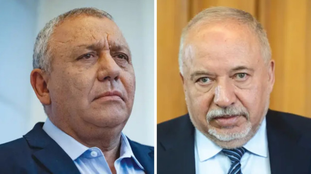 אביגדור ליברמן, גדי איזנקוט  (צילום: חיים גולדברג,יונתן זינדל פלאש 90)