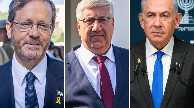 בנימין נתניהו, יעקב ברדוגו, יצחק הרצוג (צילום: פלאש 90)