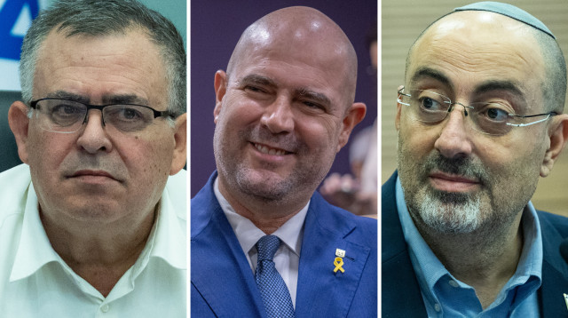 ניסים ואטורי, אמיר אוחנה ודוד ביטן (צילום: פלאש 90)