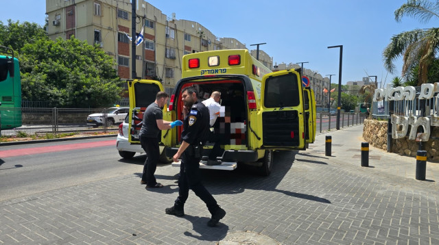 זירת האירוע בלוד (צילום: תיעוד מבצעי מד"א)