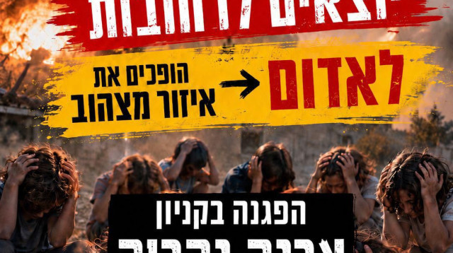 הפגנה של יישובי קו העימות הצפוני - צפון הארץ (צילום: שימוש לפי סעיף 27א')