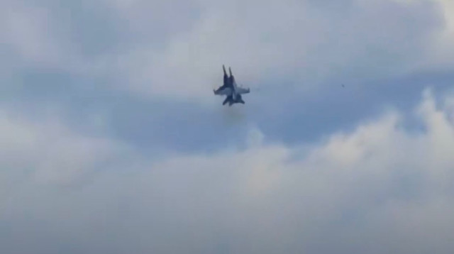 התנגשות מטוסי הקרב במופע ראווה באיידהו, ארה"ב (צילום: תמונה לפי סעיף 27א' לחוק זכויות יוצרים)