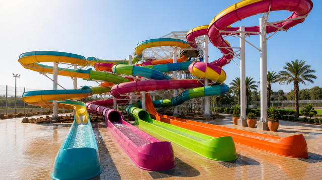 פארק המים שפיים candy slides (צילום: לירון פילצקי)