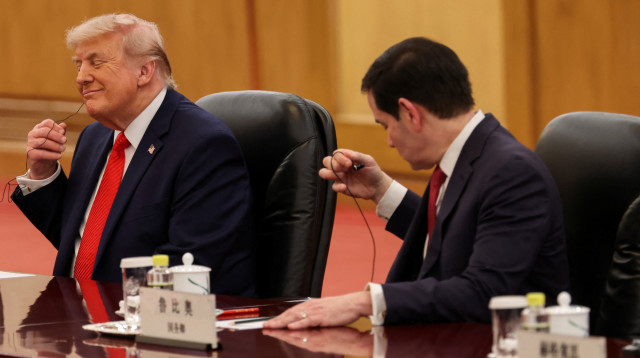 מרקו רוביו ודונלד טראמפ (צילום: REUTERS/Maxim Shemetov)