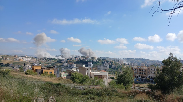 תקיפת צה"ל בנבטיה בדרום לבנון (צילום: רשתות ערביות, שימוש לפי סעיף 27 א')
